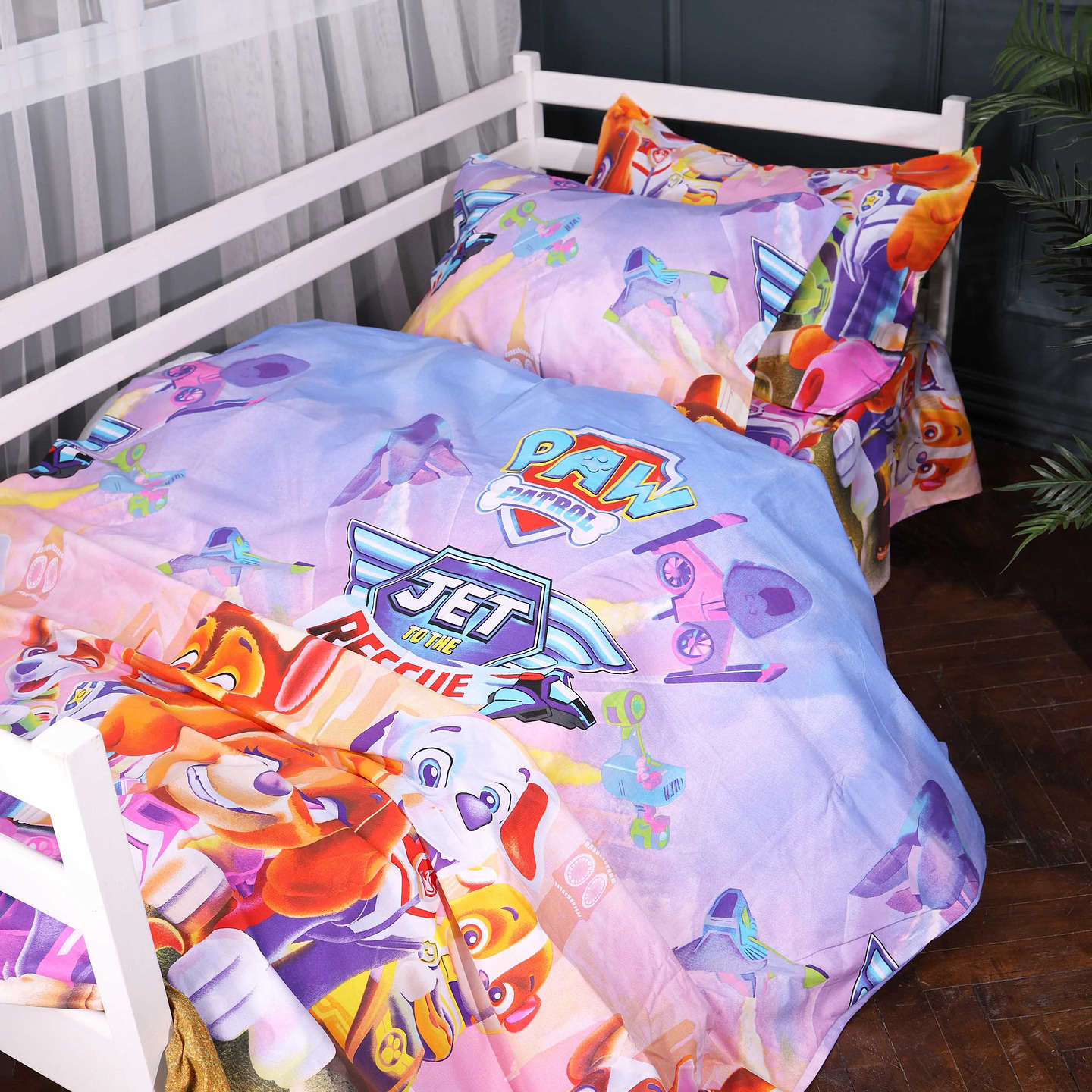 Комплект постільної білизни дитячий MirSon 110х140 см Kids Time 17-0887 Paw Patrol Girls Dream Бязь (2200012387078)
